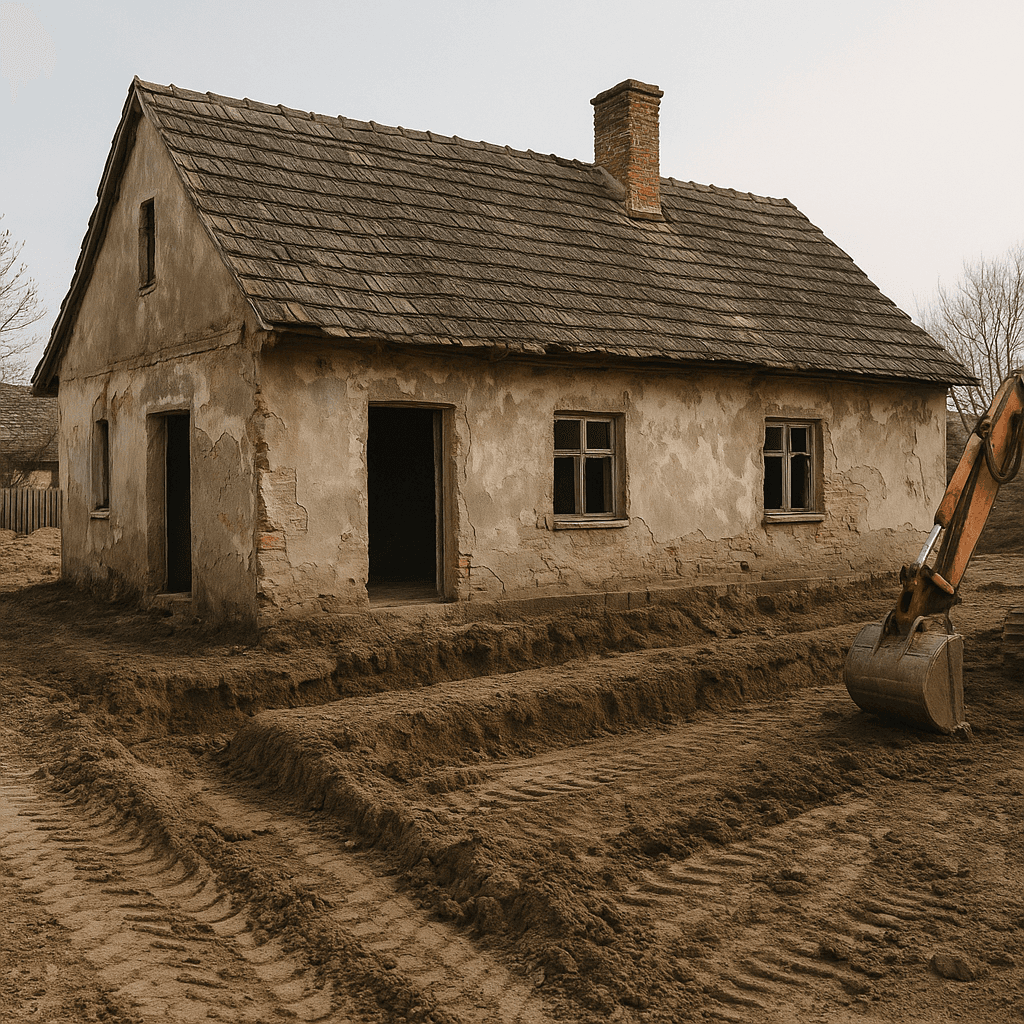 Erdbau — Vorher
